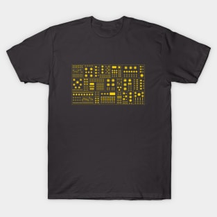 Modular Synthesizer 2 Yellow T-Shirt